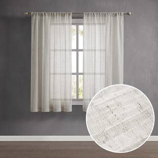 Fransk forbindelse - Charter knust vinduesgardin s?t med 2 paneler Semi renere moderne hjem d? Kor gardiner til stue spisestue sovev?relse dorm m