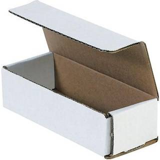 Aviditi White Corrugered Pardboard Mailing Boxes 9 x 3 x 2 inches Pack med 50 crush-proof til forsendelse af mailing og opbevaring