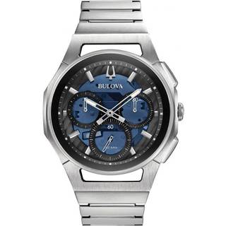 Bulova 96A205 Curv Blå/Stål Ø44 mm