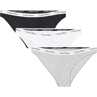 Calvin Klein Bikini trusser 3-pak - Sort / Grå / Hvid - Str. L - Modish.dk