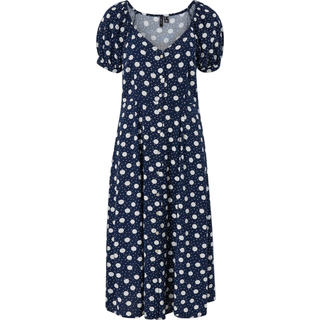 Vero Moda dame kjole VMJESMILO - Desert Sage Snow white dots - M