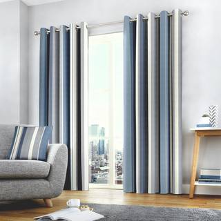 Fusion Fusion Blue Whitworth Eyelet Curtains