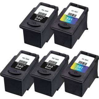 Kompatible blækpatroner Canon PG-560/CL-561 XL - 3713C005, 5 stk. rabatpakke 84 ml
