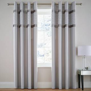 Catherine Lansfield Catherine Lansfield Silver Sequin Cluster Eyelet Curtains