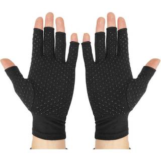 Fingerløse kompressionshandsker 1 par Sort XL