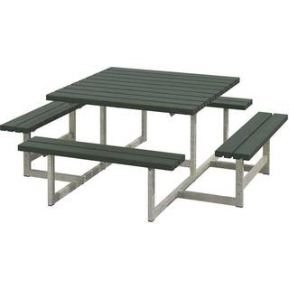 PLUS Picnic bord/bænkesæt, grøn/nåletræ, 200 cm