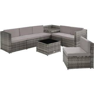 Polyrattan loungesæt Verona - natur