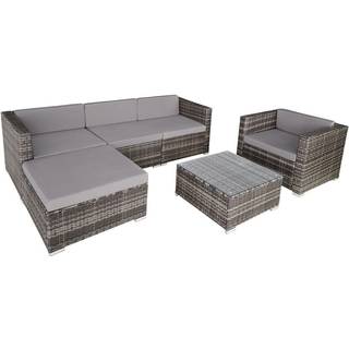 Polyrattan loungesæt Milano - grå