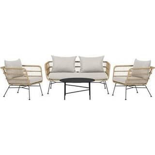 Nina 2 Pers. Sofa m/Hynder, natur/hvid