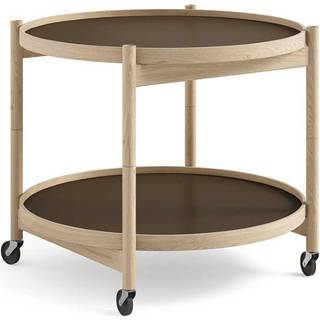 Brdr. Krüger Bølling bakkebord 60 cm. - eg ubehandlet, bakke 1: earth / bakke 2: earth