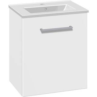 Scanbad Multo vaskeskab med Amber Mini vask, 1 låge, 51 cm, mat hvid