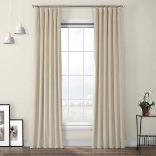 HPD Half Price Drapes Heritage Plush Velvet Gardiner til sovev?relse Stue 50 X 96 VPYC-198602-96 (1 panel) Macchiato Beige