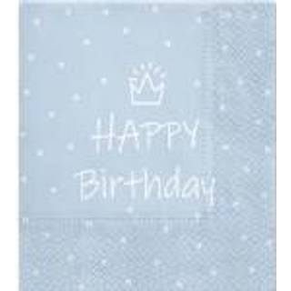 20 stk. Happy Birthday frokostservietter - En Smuk flot serviet til fødesledagsfest