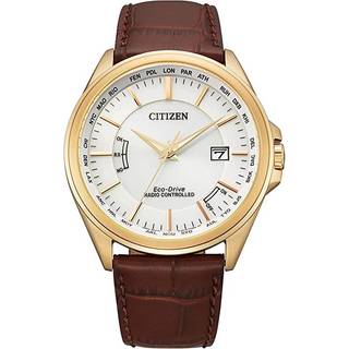 Citizen CB0253-19A World Time Perpetual A-T Brown Strap Watch - W38239