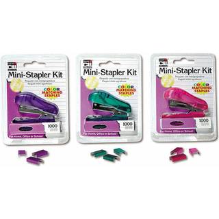 Charles Leonard Inc Mini Staplers 6 Pack - 1 000 Staples Hver farver varierer