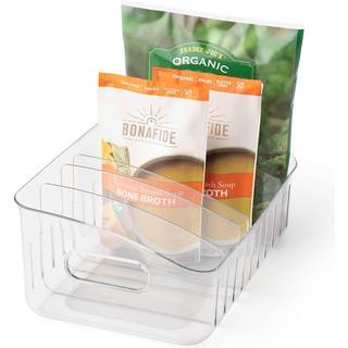 YouCopia Freezeup Freezer Bin 12 """" BPA-fri køleskabsarrangør med justerbare opdelere og håndtag til frosne mad og rester