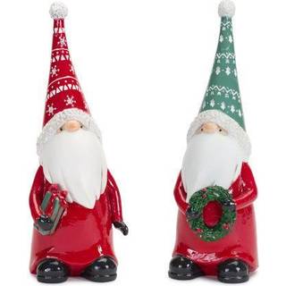 Gnome m/krans og pakke (sæt på 2)