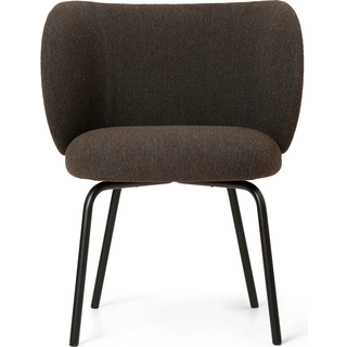 Rico Dining Chair - Black - Hallingdal - Dark Grey/Brown