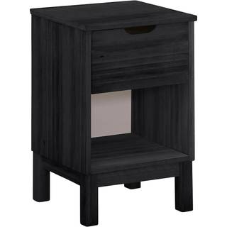 Natbord med 1 skuffe i Pine Black