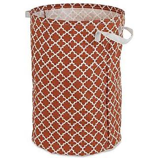 DII PE-Coated Cotton Polyester Vaskeri Hamper Gitter Cinnamon Runde 13,5x13,5x20