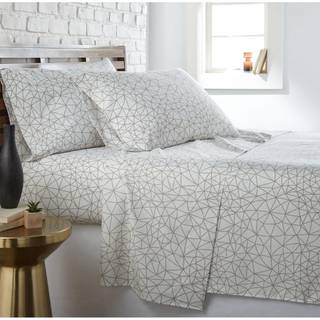 Southshore Fine Living Inc. Geometrisk Maze Collection 4-delt 14-tommer dyb lommeplade S?t Let pleje Krympning Gratis s?t med 1 fladt ark montere