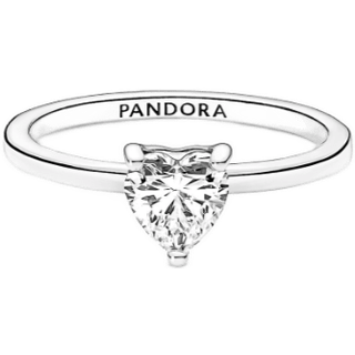 Pandora Ring - Sparkling Heart Solitaire - 191165C01 - silber