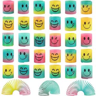 30 Pack Spring Rainbow Magic Fidget Stress Coil Mini Springs Bulk Toys til Party Favors Carnival Prize Birthday Goodie Bag Stuffers til b?rn dren