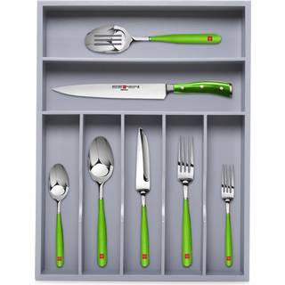 Royal Craft Wood Luxury Bambus Redensil Rack og sølvtøjsarrangør og sølvtøjsarrangør redskabet Holder og bestikbakke med rille skuffe til bestik