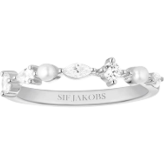 Sif Jakobs Jewellery SJ-R12260-PCZ Damenring Adria Piccolo Silber mit Perlen