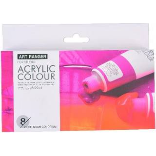 Akrylmaling Sæt 8stk Neon farver 22ml