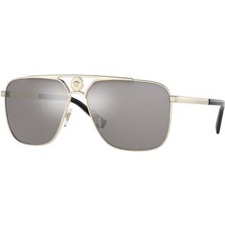 Versace Mand VE2238 12526G Solbriller Metal Guld Grå Firkantet Spejlet