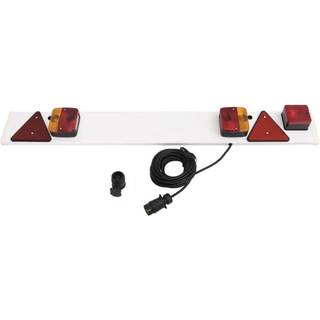 trailerlygte 115x7x14 cm 12 V klassisk pære rød