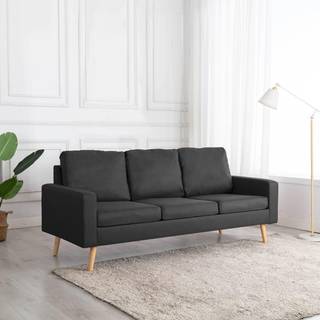 3-personers sofa stof mørkegrå