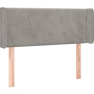sengegavl med LED-lys 93x16x78/88 cm fløjl sort