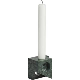 Woud Jeu de dés 2 lysholdere marmor Grøn