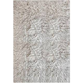 Layered Shaggy Ryatæppe 250x350 Cm - Ensfarvede tæpper Uld Mocha Melange - SHMM250350