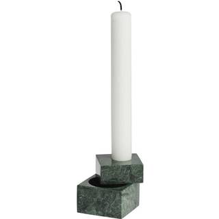 Woud Jeu de dés 1 lysholder marmor Grøn