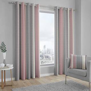 Fusion Fusion Pink Whitworth Eyelet Curtains
