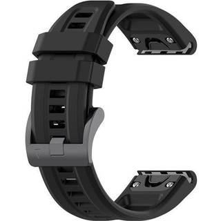 Silikonerem til Garmin Fenix 7X 26 mm - Sort