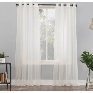 Nr. 918 Emily Sheer Voile Grommet Curtain Panel 59 """" X 63 """" Eggshell Off-White