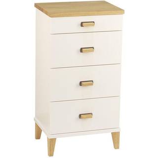 Oscarssons Möbel, Malva Kommode H76 B40 cmHvid lak/Hvidolieret eg