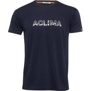 Aclima Women's LightWool 140 Classic Tee Logo Navy Blazer, L