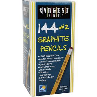 Sargent Art SAR227244 Graphite Pencils #2HB PACK med 144 Latex Gratis viskel?der/ #2 HB Graphite Core