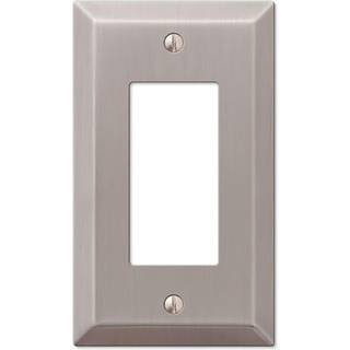 Amerelle Century Single Rocker Steel Wallplate i b?rstet nikkel