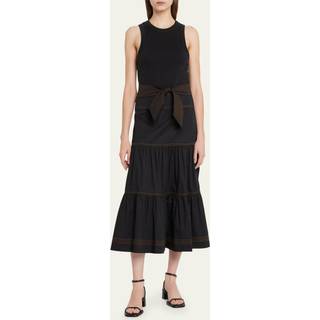 Veronica Beard Austyn cotton-blend midi dress - white - XL