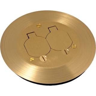 Hubbell-raco Rac5500kit rund gulvboks kit enhedsd?kseld duplex solid messing