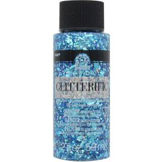 Plaid: Craft Folkart Glitterific Glitter Paint Blue