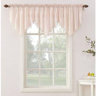 Nr. 918 Erica knust Voile Ascot Beaded Sheer Rod Pocket Curtain Valance