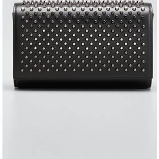 Christian Louboutin Paloma embellished leather clutch - black - One Size