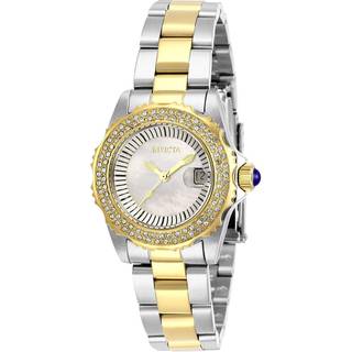 Invicta 28443 Angel Hvid/Gul guldtonet stål Ø30 mm